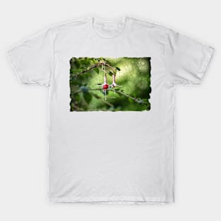 Fuchsia Flowers Digital Art Design T-Shirt